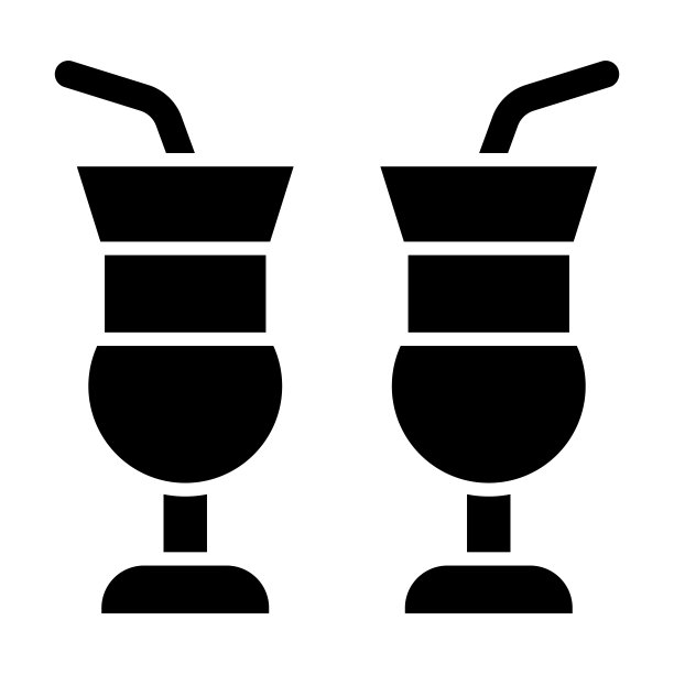 用于个人和商业用途的饮料矢量字形图标。图片下载