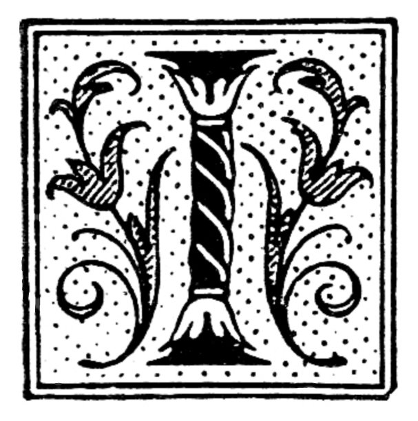 字母I，华丽的列和滚动设计图片下载