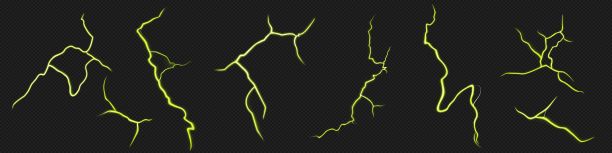 闪电电效应，光雷矢量图片下载