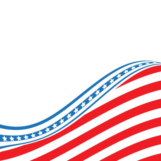 美国国旗，也被称为星条旗。纪念退伍军人的节日、总统日、国旗日和独立日。图片下载