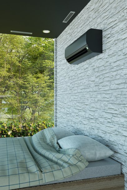 黑色空调3d渲染图片下载