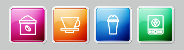 设置线袋咖啡豆v60 maker奶昔图片下载