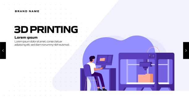 3D打印技术概念矢量插图网站横幅，广告和营销材料，在线广告，商业演示等。图片下载