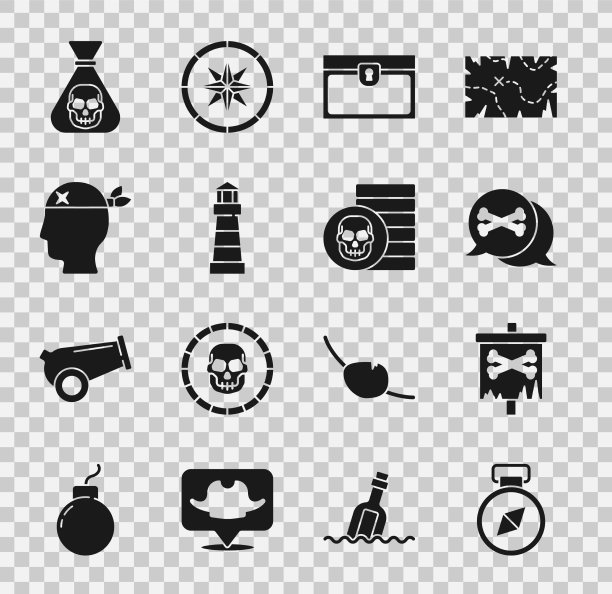 设置指南针海盗旗位置海盗古董图片下载