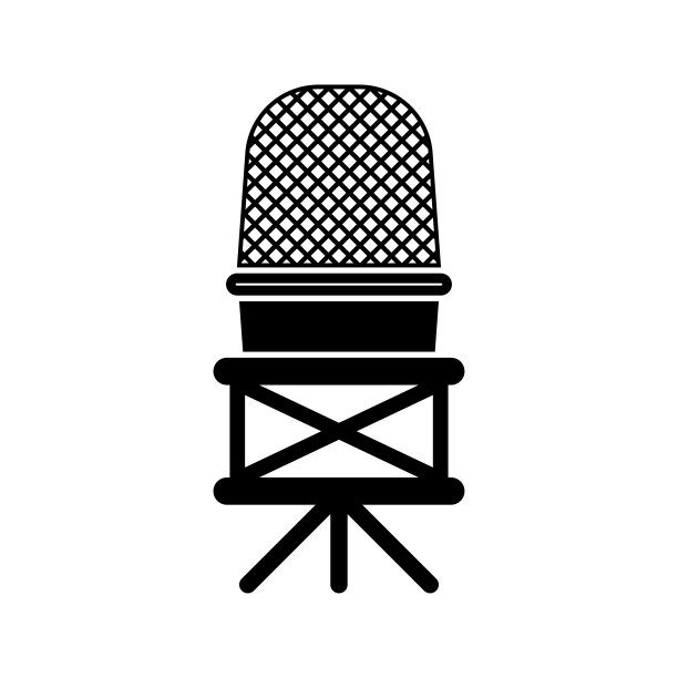 无线麦克风图标。播客麦克风标志或标志。录音，录音室扬声器符号。矢量插图。图片下载