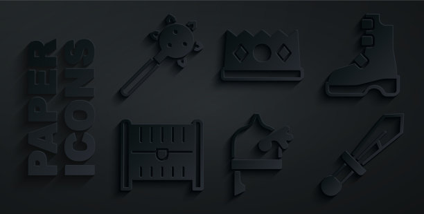 设置海盗在有角的头盔古代海盗靴子图片下载