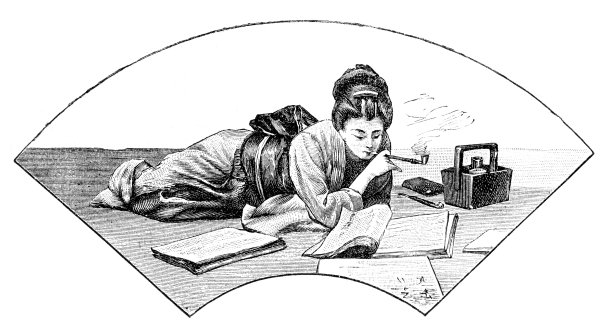 抽烟斗的传统日本妇女1894年图片下载