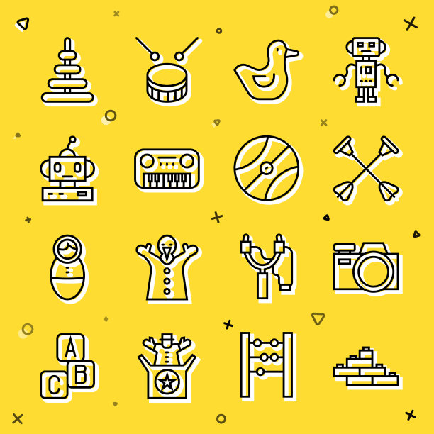 设置线玩具积木相机图片下载