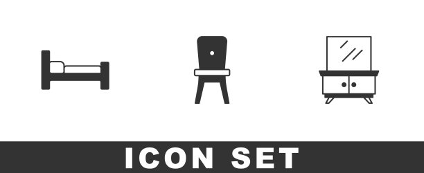 设置床椅和梳妆台图标图片下载
