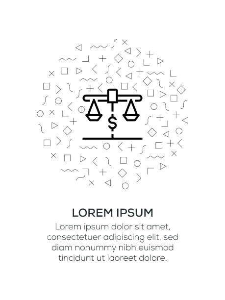 预算平衡图标排列几何形状图片下载