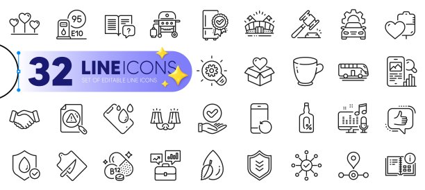 大纲集水滴，播客和业务组合线图标。用于web应用程序。矢量图片下载