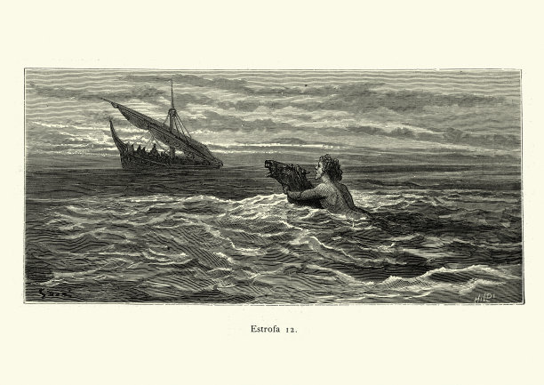 人和马在海上漂流图片下载