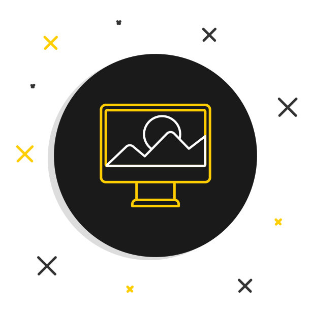 线照片修饰图标孤立的白色图片下载