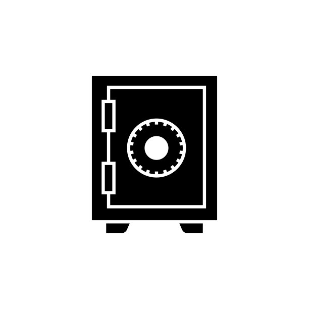 安全盒固体平面图标。Icon适用于网页、手机应用、UI、UX、GUI设计。图片下载