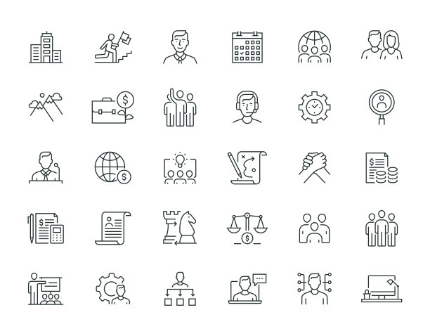 企业业务细线系列图片下载