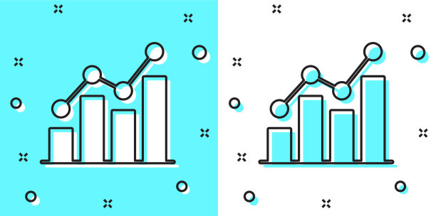 黑线饼状图信息图形图标隔离上图片下载