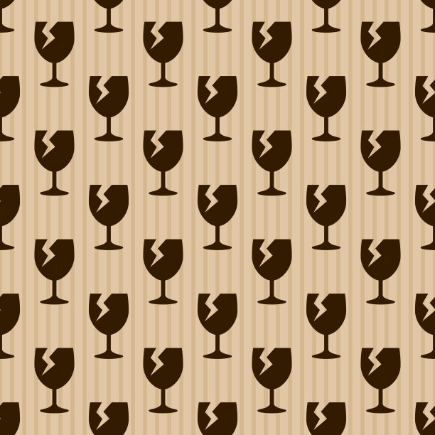 易碎装运标签模式图片下载