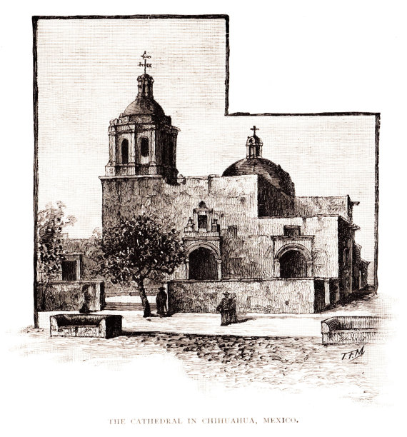 吉娃娃天主教堂，墨西哥，19世纪墨西哥地理图片下载