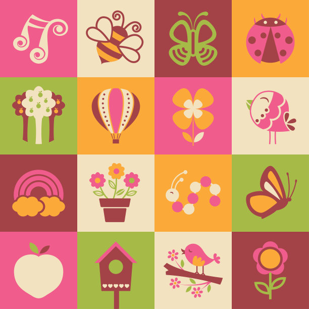 夏季广场图标集图片下载