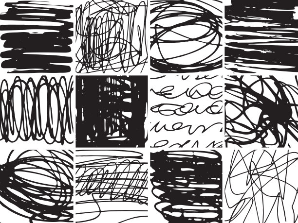 拼贴的墨迹背景- 05图片下载