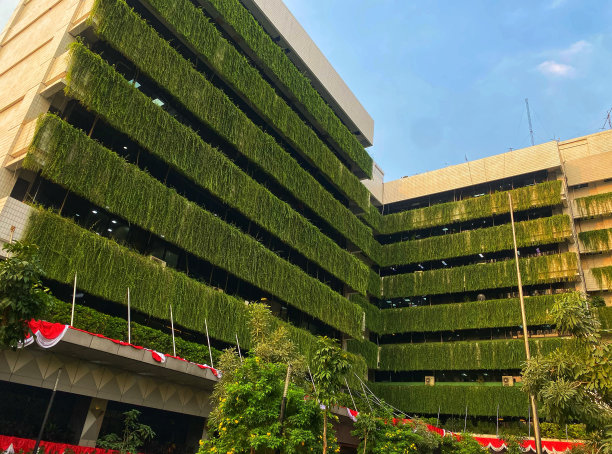 这栋漂亮的办公楼里种满了李光耀的植物图片下载