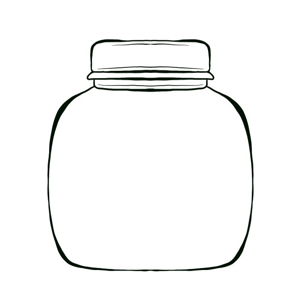 图形轮廓瓶运动营养。手绘插图在白色的背景。图片下载