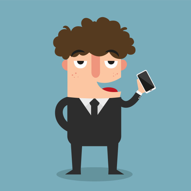 商人展示他的智能手机图片下载