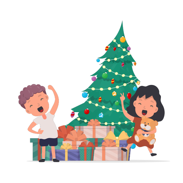 快乐的孩子送礼物快乐的孩子送礼物图片下载