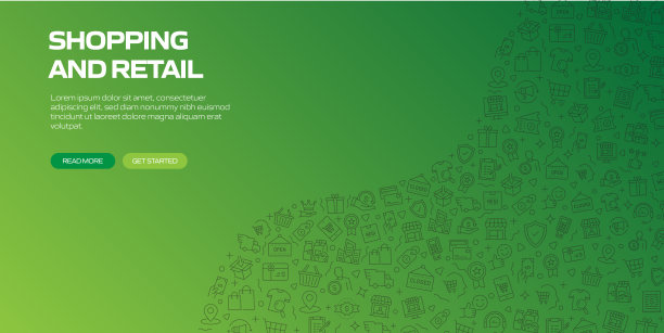 购物和零售相关图案设计网站横幅图片下载