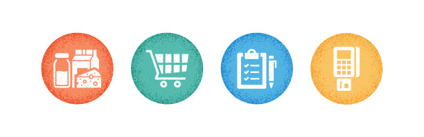 购物和零售相关的图标，矢量符号插图。图片下载