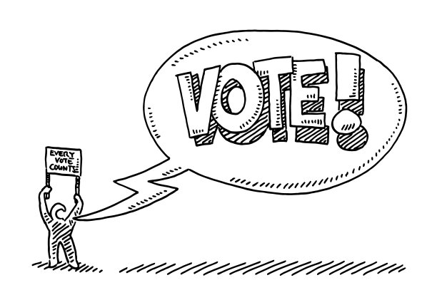 投票请求演讲气泡文字绘图图片下载