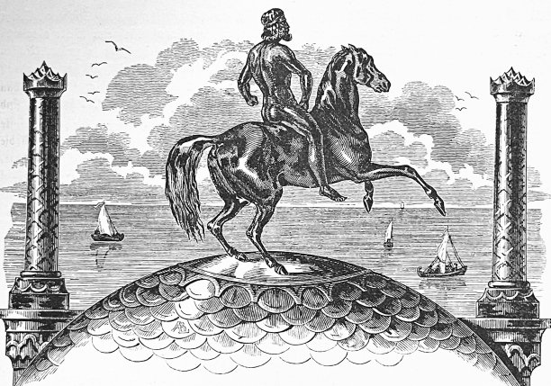 海边的骑马者图片下载