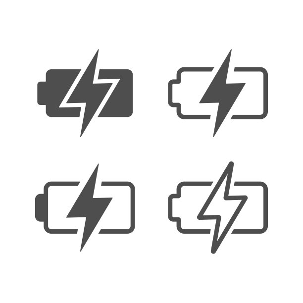 电池图标设置，电池电量或电池充电图标隔离。图片下载