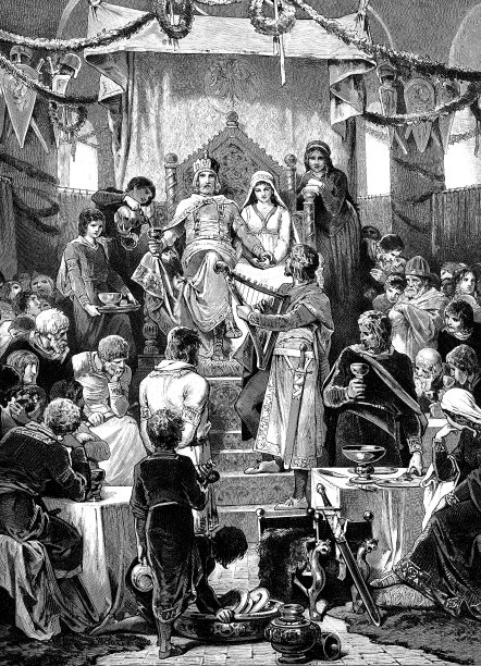 1198年沃特·冯·德·沃格维德在菲利普·冯·施瓦本的加冕典礼上演唱图片下载