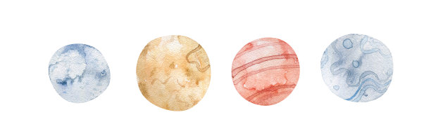 动物宇航员在太空中的冒险。手绘水彩空间插图。梦幻冒险有趣的卡通儿童宇宙探索。水彩风格插图图片下载