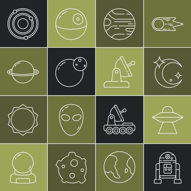 设置线机器人不明飞行物飞行飞船月球和图片下载