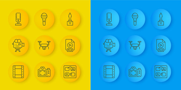 设置线播放视频的复古电影摄像机无人机图片下载