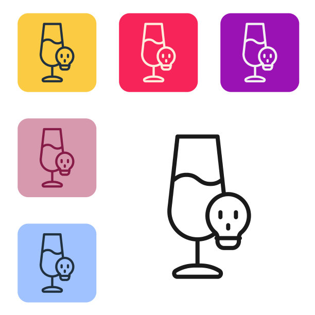 白色背景上的黑色有毒酒精图标图片下载