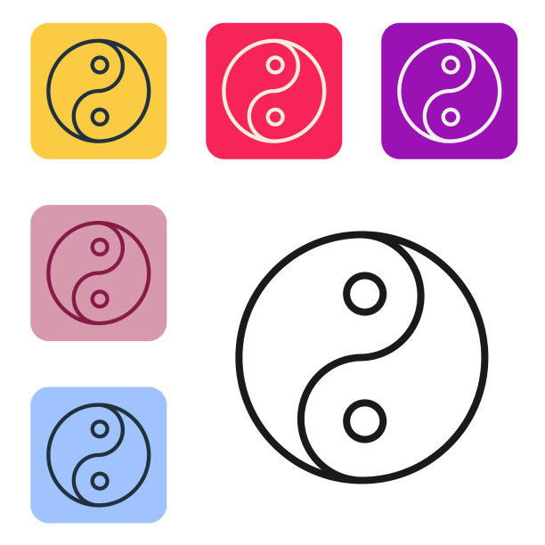 黑线象征阴阳和谐平衡图片下载