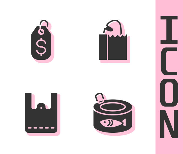 用美元纸贴好罐头鱼的价格标签图片下载