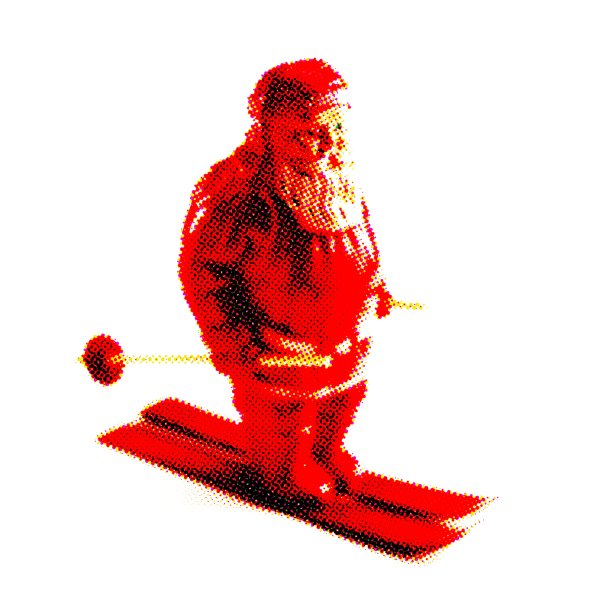 圣诞老人滑雪图片下载