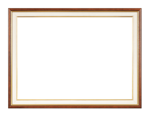 白色背景的空木制相框图片下载