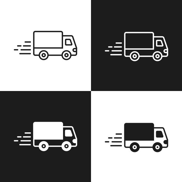 速递卡车图标图片下载