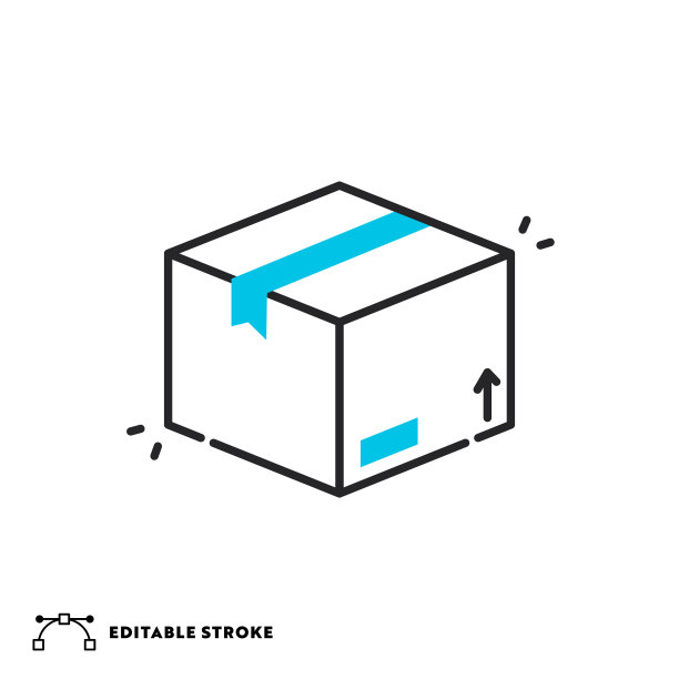 命令平线图标与可编辑的笔画图片下载