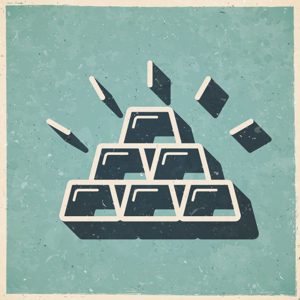 金条。图标复古复古风格-旧纹理纸图片下载