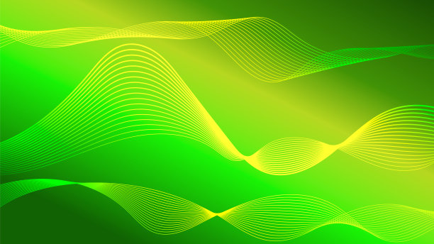 现代绿色液体波线粒子技术的抽象背景图片下载