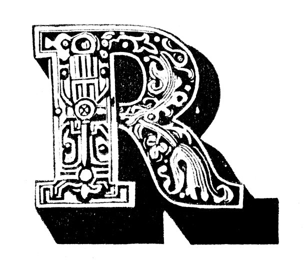 古董复古字母R图片下载