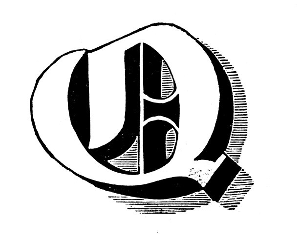 古董复古字母Q图片下载