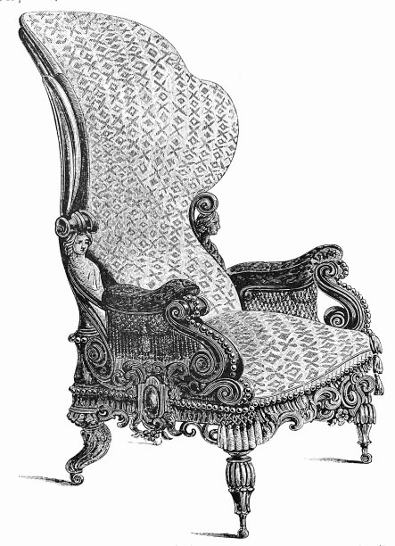 1851年伦敦水晶宫展览，扶手椅图片下载