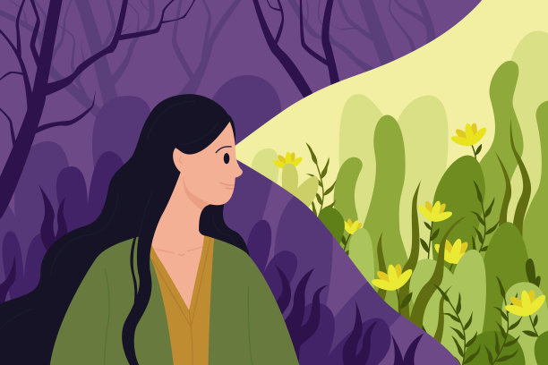 乐观展望，专注美好未来，拥有快乐女孩的心理观念图片下载